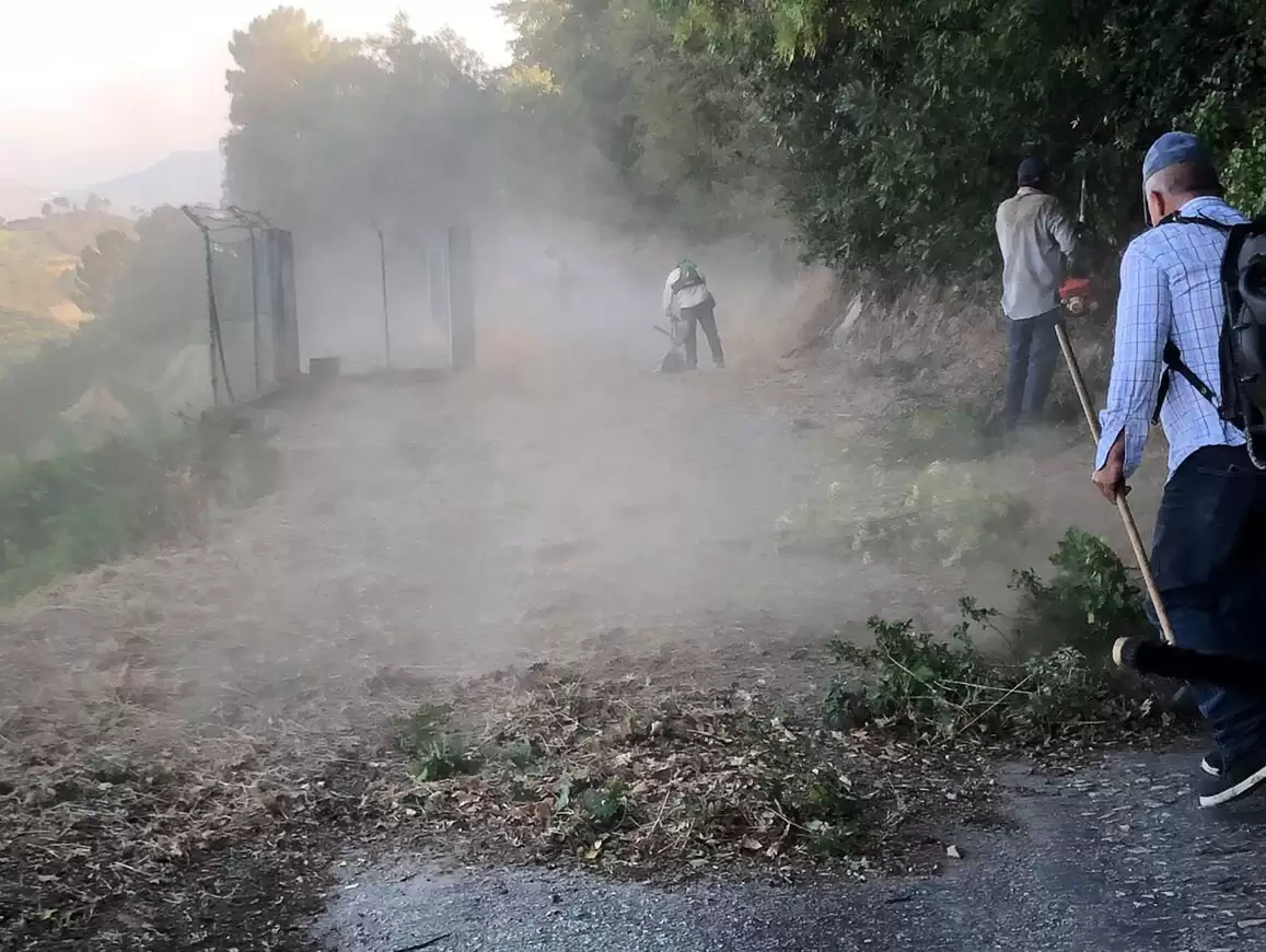 Limpeza de bermas, valetas e caminhos